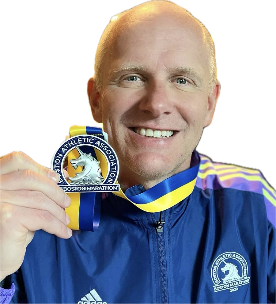 Coach Mort at the Boston Marathon
